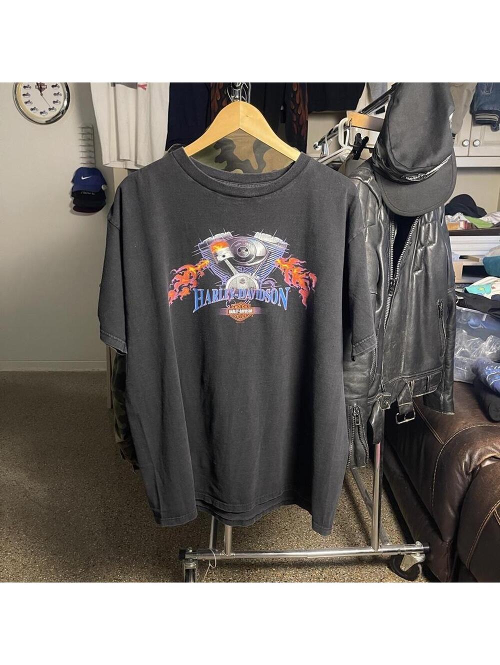 Harley Davidson Flames Puerto Rico Shirt